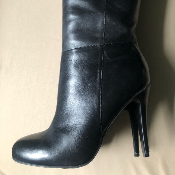Aldo Black Leather Boots - Picture 4 of 15